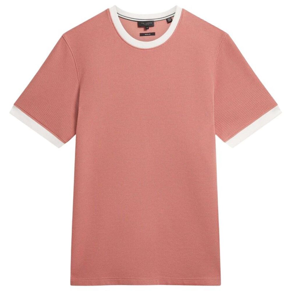 Ted Baker Mens Ringer T-Shirt / Mid Pink
